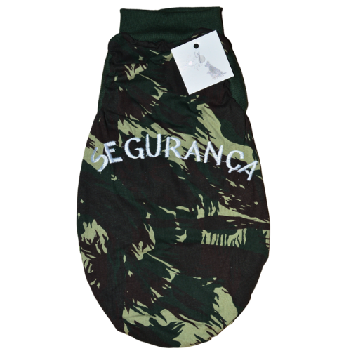 Blusa Estampada Cães Segurança Camuflada
