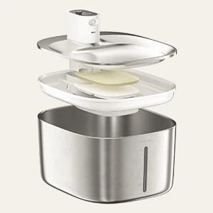 Fonte para Gatos Grande 4L Inox Sem Fio – Bebedouro Automático com Sensor e Bateria Recarregável