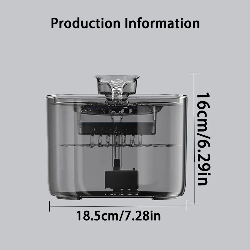 Bebedouro Automático para Gatos com Sensor de Movimento  — Bebedouro Elétrico com Filtros e Reservatório de 2,2 litros (Cópia)