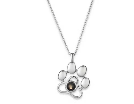 Personalizado Pet Photo Projeção Colar Cão Gato Pata Pingente Memória Joias Presente Dropshipping Personalizado Dia das Mães Presentes 2023